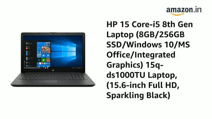 ⑮CF-SV8/Core i5-8365U/8GB/256GB/Office HP 15 8th Gen Intel Core i5 Processor 15.6-inch FHD Laptop